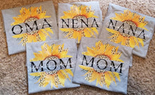 Load image into Gallery viewer, Custom split sunflower mom shirt
